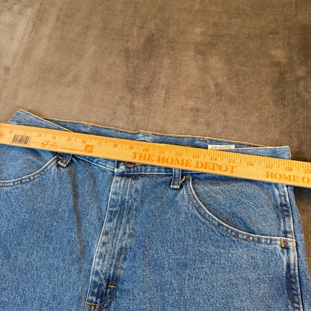 Rustler Regular Fit Straight Leg Blue Denim Jeans Mens 36x30 Medium Wash 87619SW